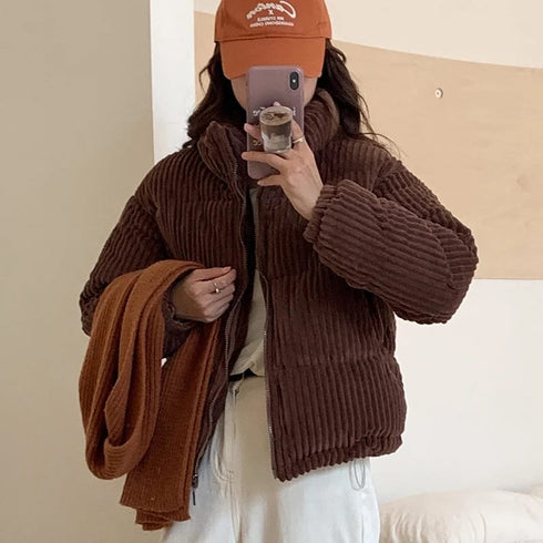 Corduroy Puffer Jacket